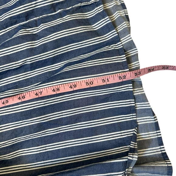 Old navy blue Striped tiered Button-Front All-Day Midi Swing Dress size 4X - Picture 10 of 10